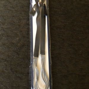 Grosgrain silver and black necklace